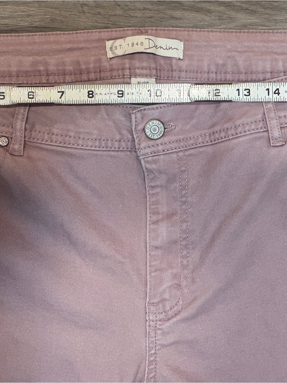Women’s Dusty Rose Capris Ruffle Hem Pants - Picture 6 of 9